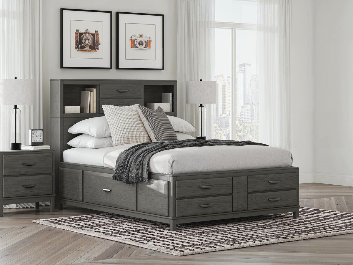 The Furniture Outlets - Ashley Furniture - Mazing Bedroom - Queen Storage Bed / Gray - PCB478B4
