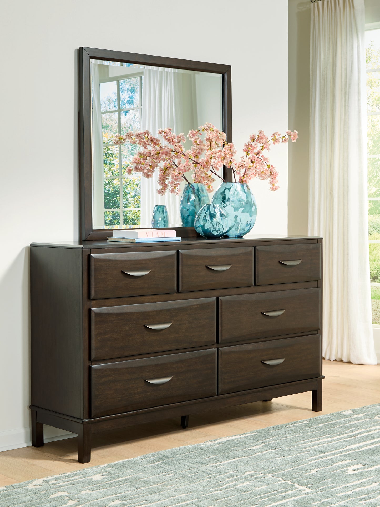 The Furniture Outlets - Ashley Furniture - Vanmore Bedroom - Two Drawer Night Stand / Dark Brown - B479-92