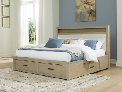 The Furniture Outlets - Ashley Furniture - Calmoro Bedroom - King Bookcase Bed / Gray - B602B8