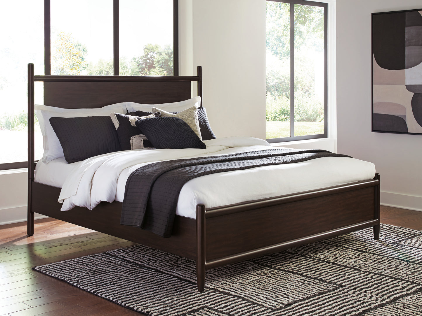 The Furniture Outlets - Ashley Furniture - Dantenton Bedroom - King Panel Bed / Merlot - B611B6