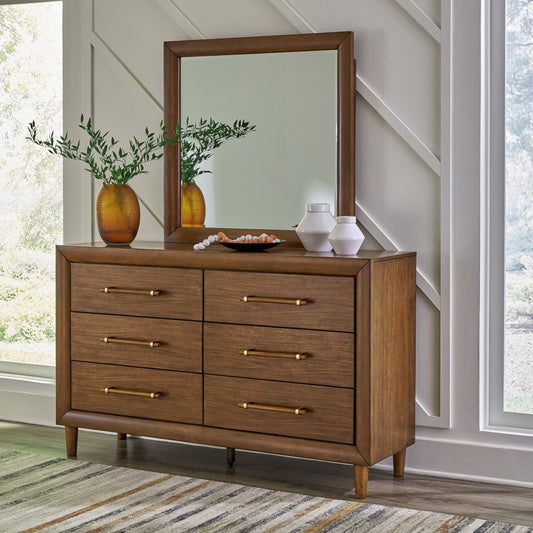 The Furniture Outlets - Ashley Furniture - Lyncott Bedroom - Queen Upholstered Panel Bed / Brown - B615B2