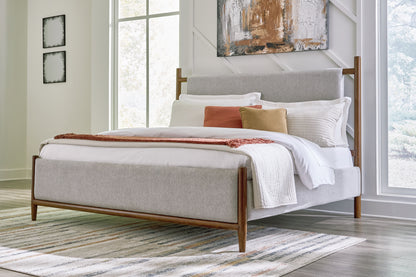 The Furniture Outlets - Ashley Furniture - Lyncott Bedroom - California King Upholstered Bed / Brown - B615B7