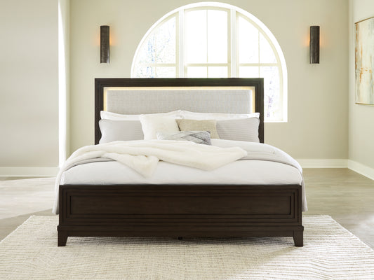 The Furniture Outlets - Ashley Furniture - Neymorton Bedroom - Two Drawer Night Stand / Dark Grayish Brown - B618-92