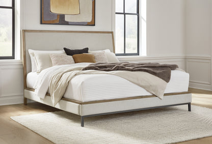 The Furniture Outlets - Ashley Furniture - Tomtyn Bedroom - California King Upholstered Bed / Light Brown - B622B5