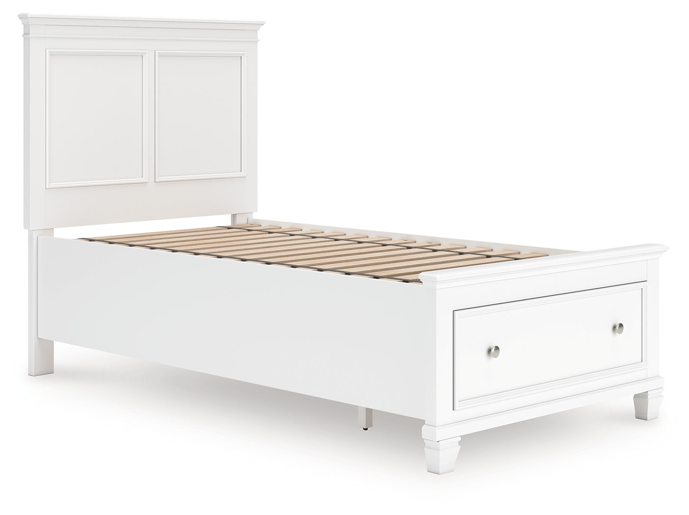 The Furniture Outlets - Ashley Furniture - Fortman Bedroom - Twin Panel Storage Bed / White - B680B24
