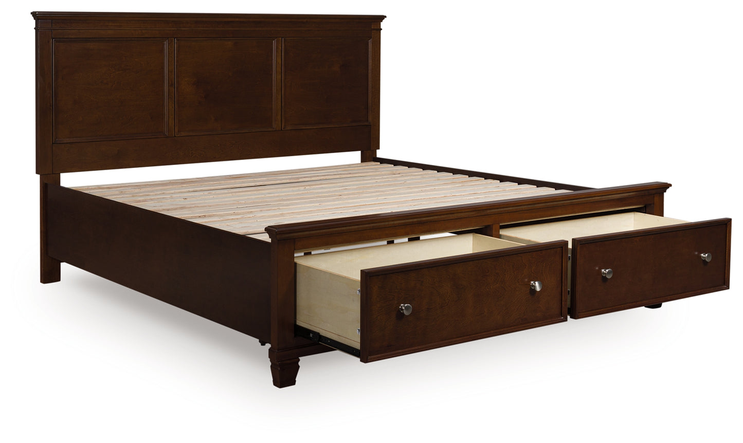 The Furniture Outlets - Ashley Furniture - Danabrin Bedroom - King Panel Storage Bed / Brown - B685B18