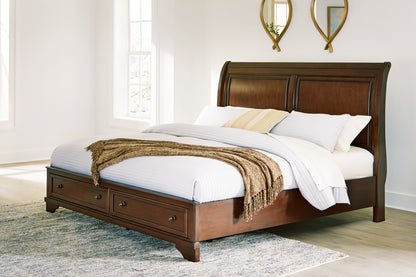 The Furniture Outlets - Ashley Furniture - Trellington Bedroom - Queen Sleigh Storage Bed / Brown - B716B1