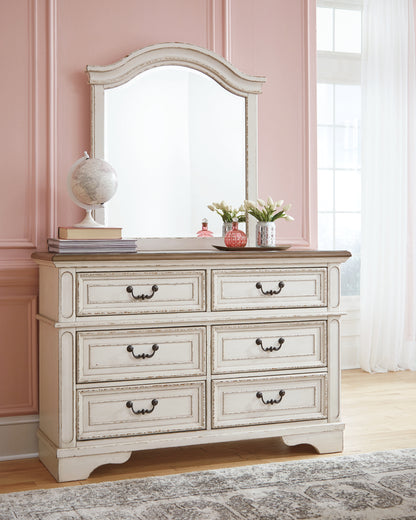 The Furniture Outlets - Ashley Furniture - Realyn Bedroom - Dresser and Mirror / Chipped White - B743B12