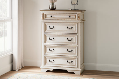 The Furniture Outlets - Ashley Furniture - Realyn Bedroom - Five Drawer Chest / Two-tone - B743-46