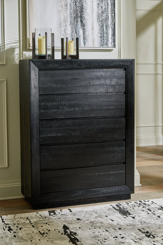 The Furniture Outlets - Ashley Furniture - Londer Bedroom - Dresser and Mirror / Black - B768B1