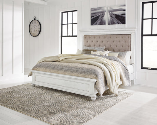 The Furniture Outlets - Ashley Furniture - Kanwyn Bedroom - Queen Panel Bed / Whitewash - B777B4