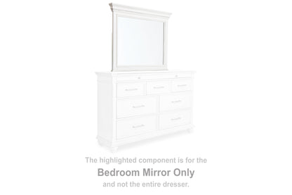The Furniture Outlets - Ashley Furniture - Kanwyn Bedroom - Bedroom Mirror / Whitewash - B777-36