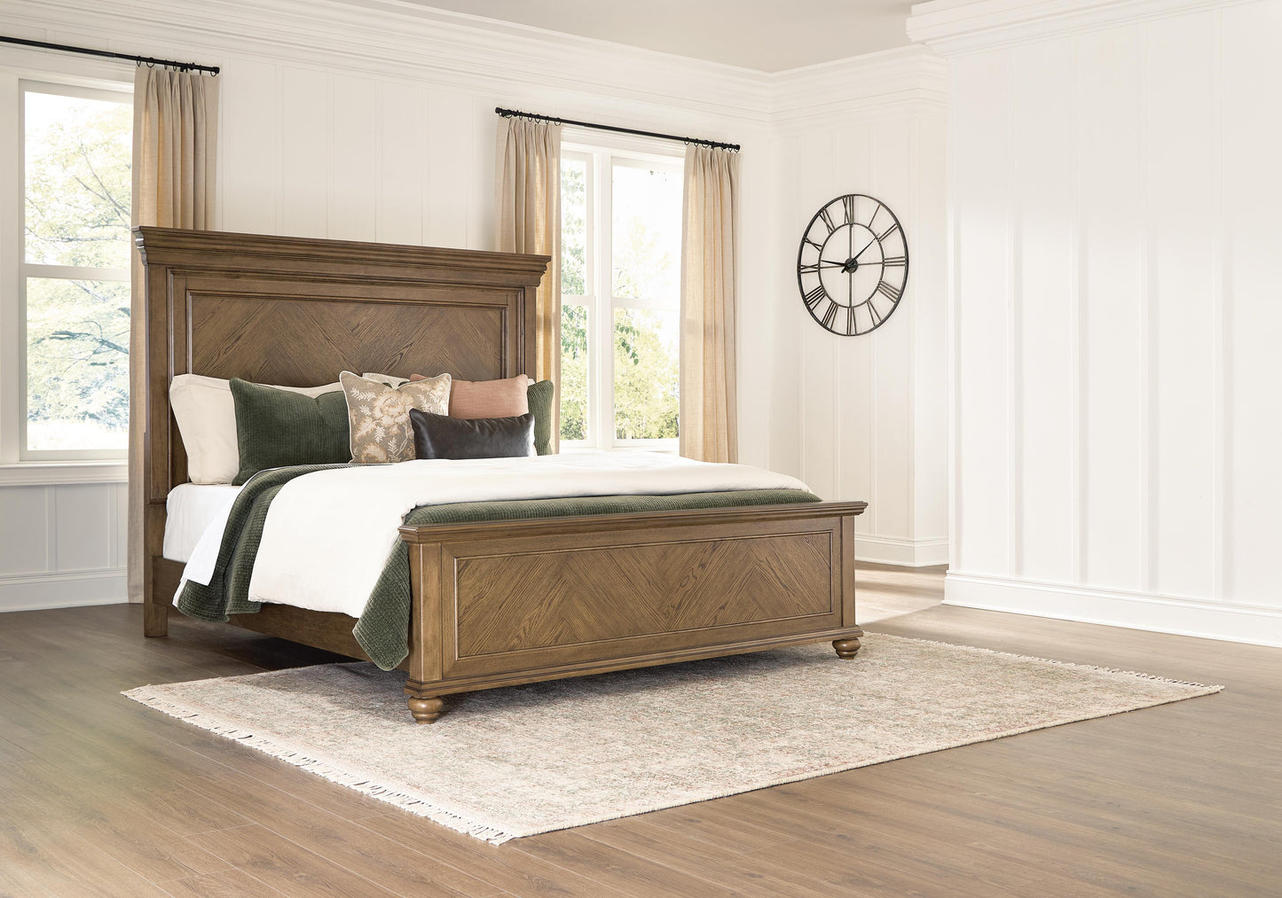 The Furniture Outlets - Ashley Furniture - Karallin Bedroom - California King Panel Bed / Medium Brown - PCB782B5