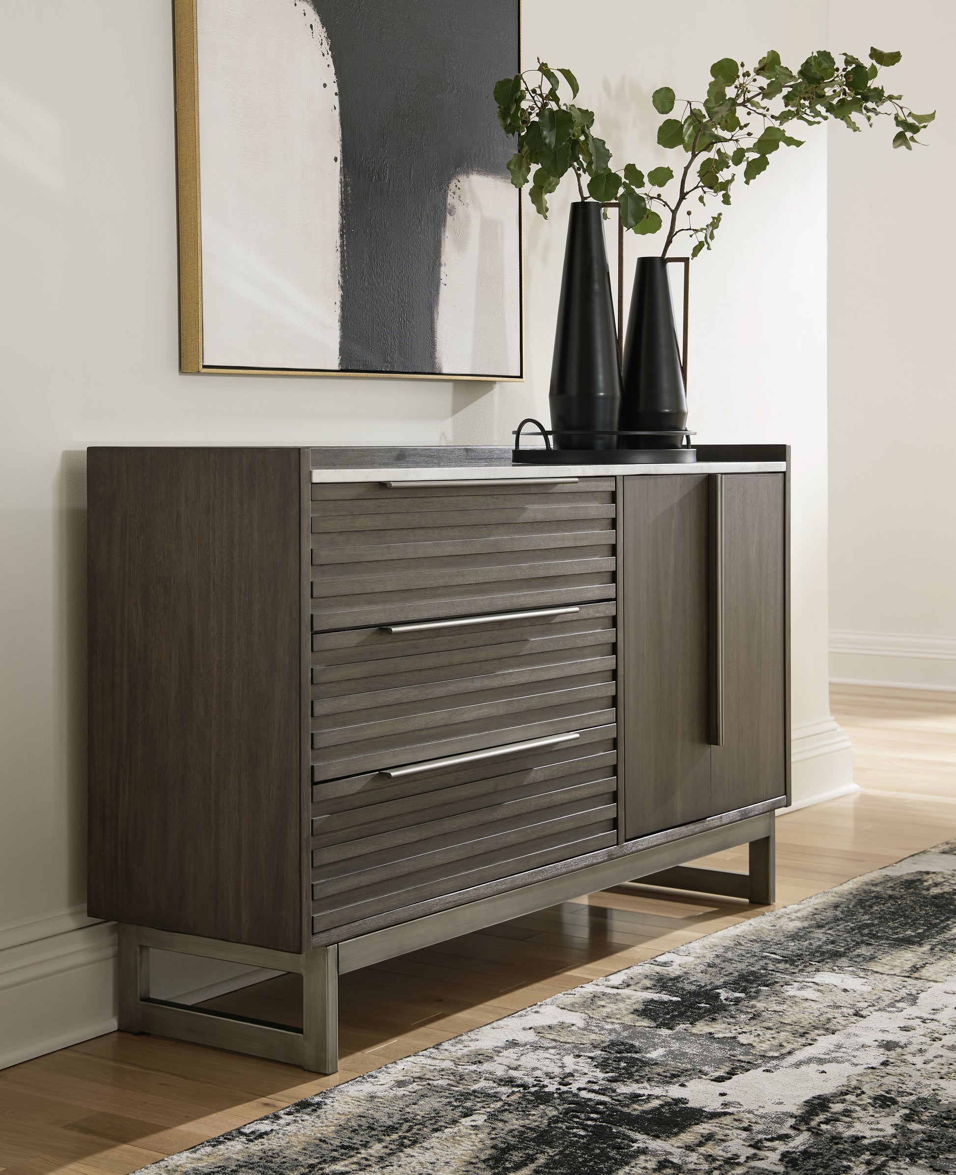 The Furniture Outlets - Ashley Furniture - Arkenton Bedroom - Dresser / Grayish Brown/White - B786-31