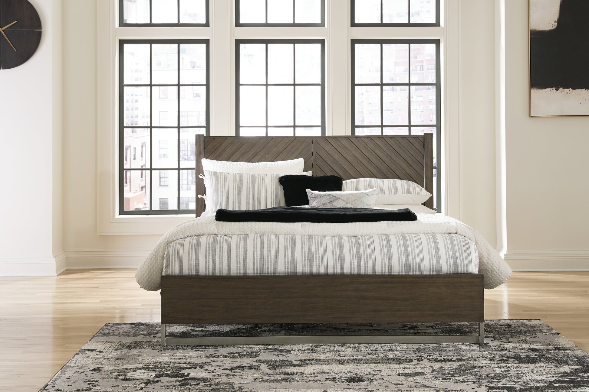 The Furniture Outlets - Ashley Furniture - Arkenton Bedroom - California King Panel Bed / Grayish Brown - B786B5