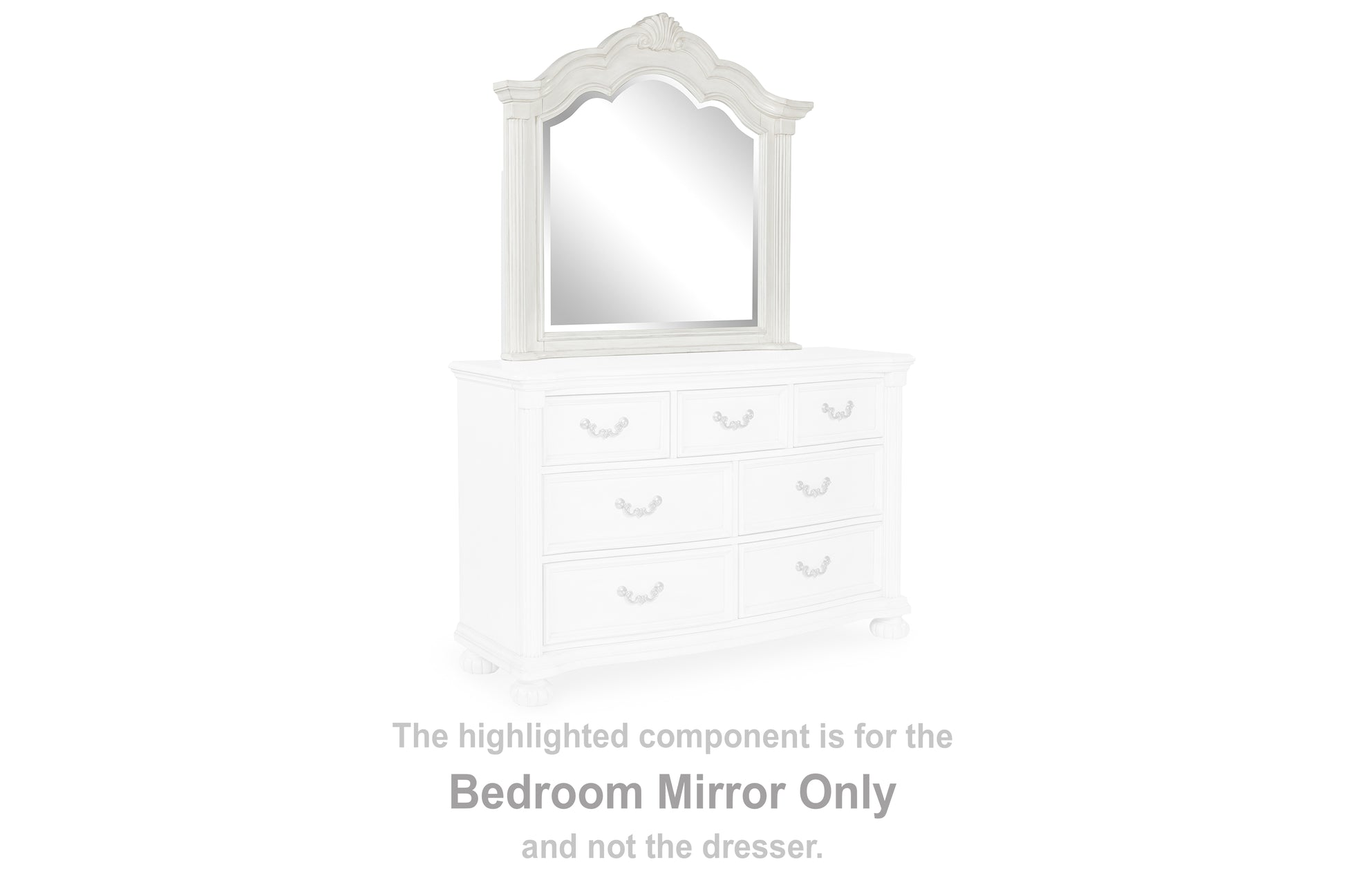 The Furniture Outlets - Ashley Furniture - Montelaine Bedroom - Bedroom Mirror / Antique White - B795-36