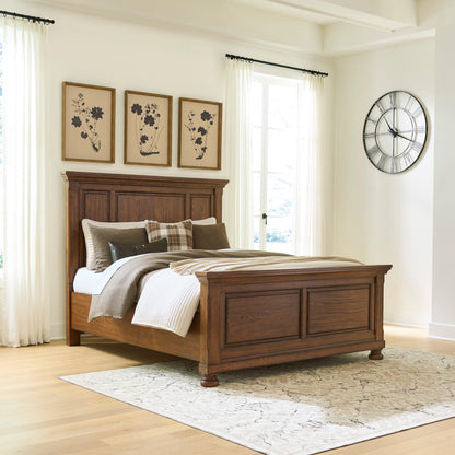 The Furniture Outlets - Ashley Furniture - Zackaryn Bedroom - Queen Panel Bed / Warm Brown - PCB807B2