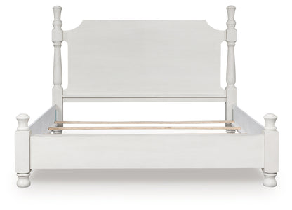 The Furniture Outlets - Ashley Furniture - Rowlenstown Bedroom - California King Poster Bed / Antique White - PCB823B5