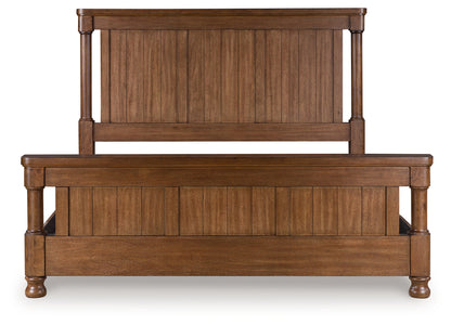 The Furniture Outlets - Ashley Furniture - Rowlenstown Bedroom - California King Poster Bed / Brown - PCB824B5