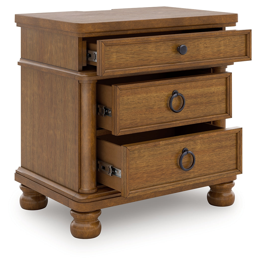 The Furniture Outlets - Ashley Furniture - Rowlenstown Bedroom - Three Drawer Night Stand / Brown - PCB824-93