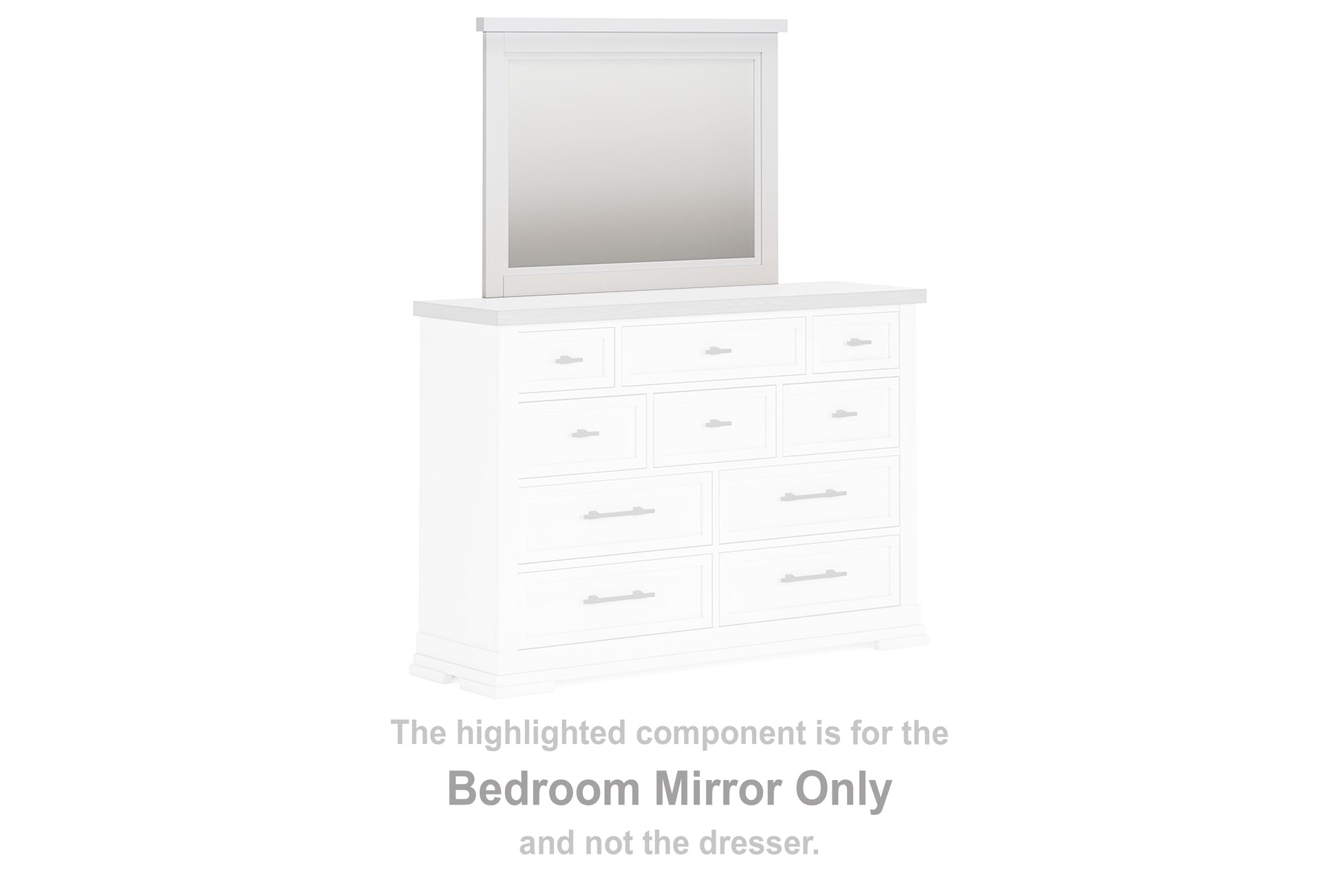 The Furniture Outlets - Ashley Furniture - Ashbryn Bedroom - Bedroom Mirror / White/Natural - B844-36