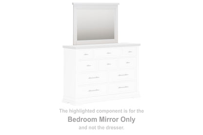 The Furniture Outlets - Ashley Furniture - Ashbryn Bedroom - Bedroom Mirror / White/Natural - B844-36