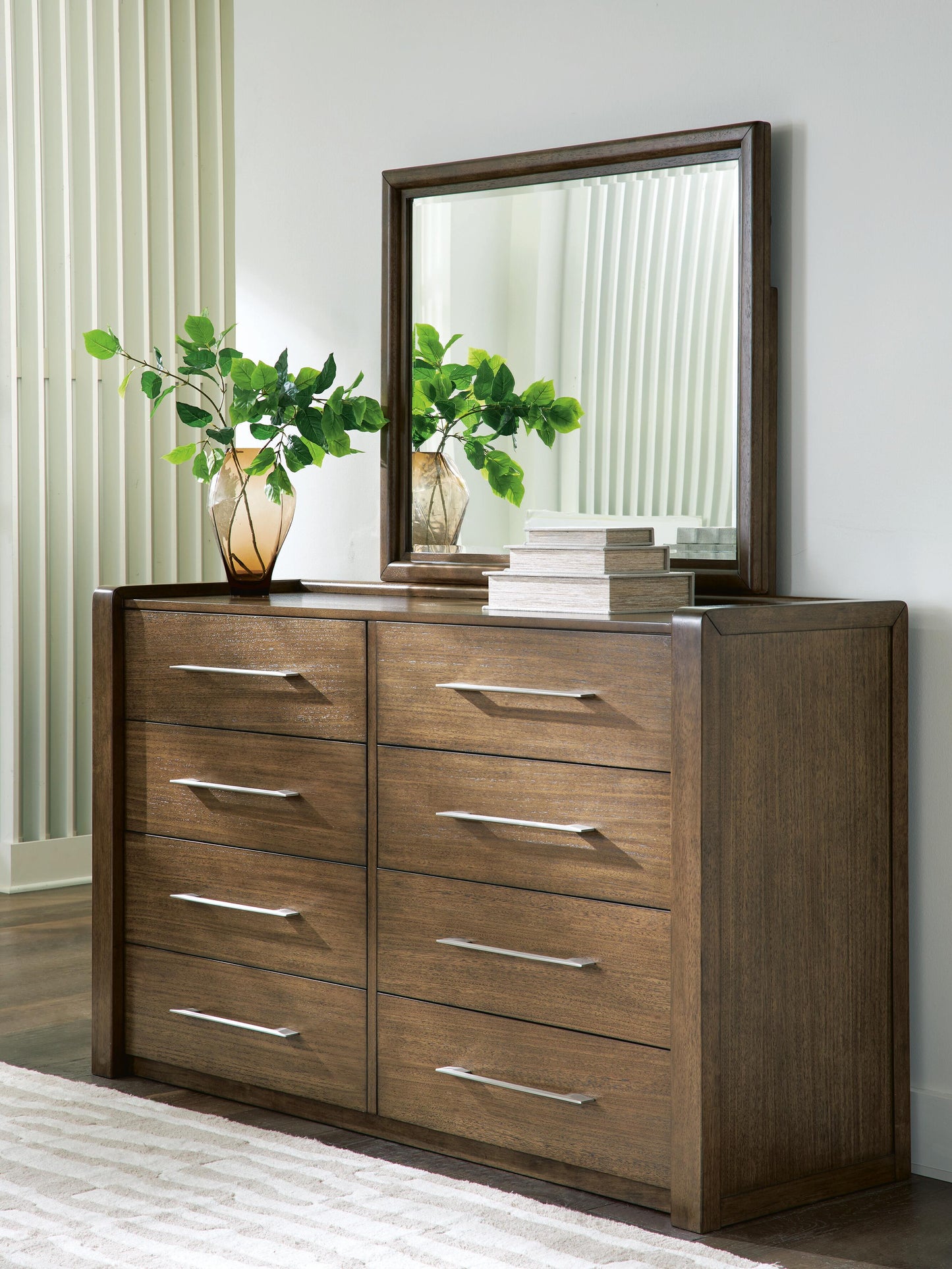 The Furniture Outlets - Ashley Furniture - Marxmore Bedroom - Dresser and Mirror / Brown - B863B1