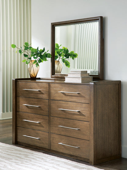 The Furniture Outlets - Ashley Furniture - Marxmore Bedroom - Dresser and Mirror / Brown - B863B1