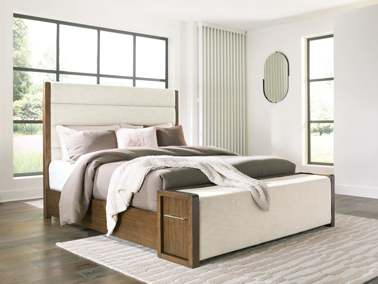 The Furniture Outlets - Ashley Furniture - Marxmore Bedroom - Queen Upholstered Storage Bed / Brown - B863B2