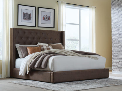 The Furniture Outlets - Ashley Furniture - Lavernty Bedroom - King Upholstered Storage Bed - PCB9002B2