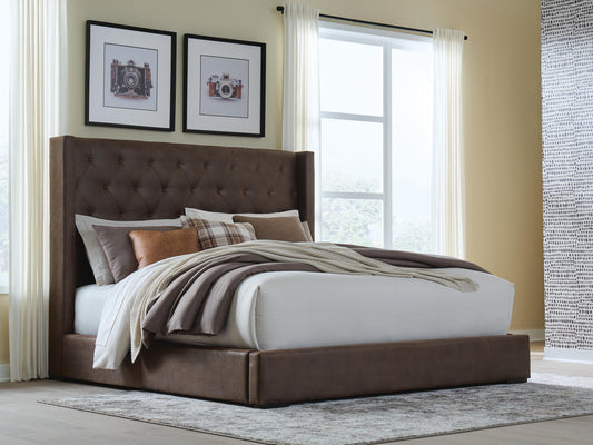 The Furniture Outlets - Ashley Furniture - Lavernty Bedroom - King Upholstered Storage Bed - PCB9002B2