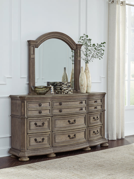 The Furniture Outlets - Ashley Furniture - Ardenfield Bedroom - California King Upholstered Sleigh Bed / Light Brown - B944B5