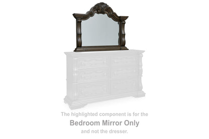 The Furniture Outlets - Ashley Furniture - Maylee Bedroom - Bedroom Mirror / Dark Brown - B947-36