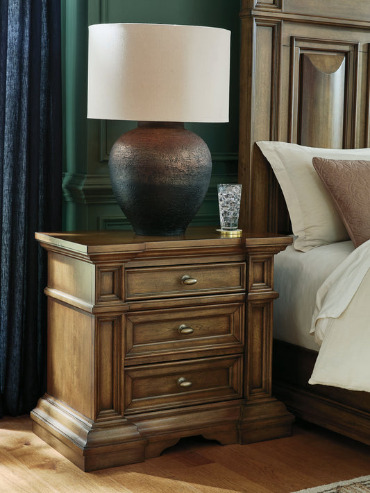 The Furniture Outlets - Ashley Furniture - Frantanna Bedroom - Three Drawer Night Stand / Brown - PCB949-93