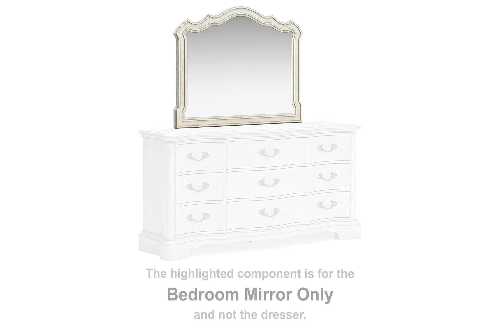 The Furniture Outlets - Ashley Furniture - Arlendyne Bedroom - Bedroom Mirror / Antique White - B980-36