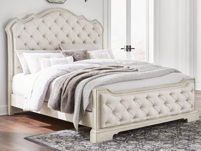 The Furniture Outlets - Ashley Furniture - Arlendyne Bedroom - California King Upholstered Bed / Antique White - B980B5