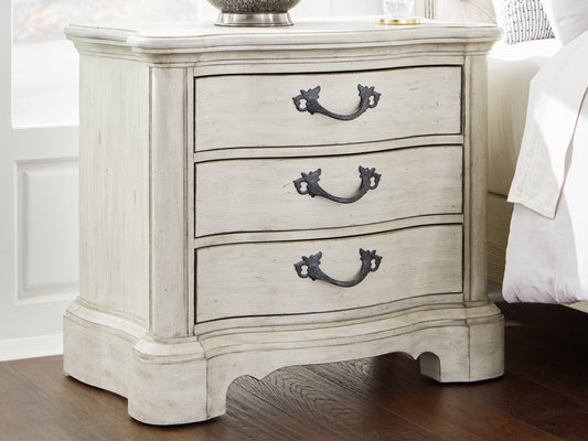 The Furniture Outlets - Ashley Furniture - Arlendyne Bedroom - King Upholstered Bed / Antique White - B980B4