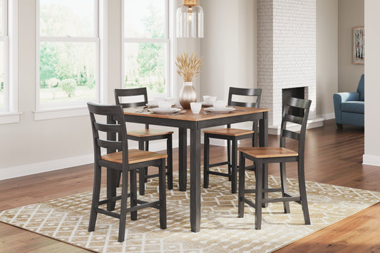 The Furniture Outlets - Ashley Furniture - Gesthaven Dining Room - Counter Height Barstool (Set of 2) / Natural/Brown - D396-124X2