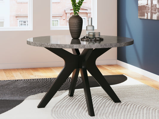 The Furniture Outlets - Ashley Furniture - Glinari Dining Room - Dining Chair  (Set of 2) / Taupe/Black - D476-01X2