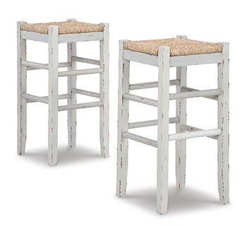 The Furniture Outlets - Ashley Furniture - Mirimyn Dining Room - Bar Height Bar Stool (Set of 2) / White - D508-230X2