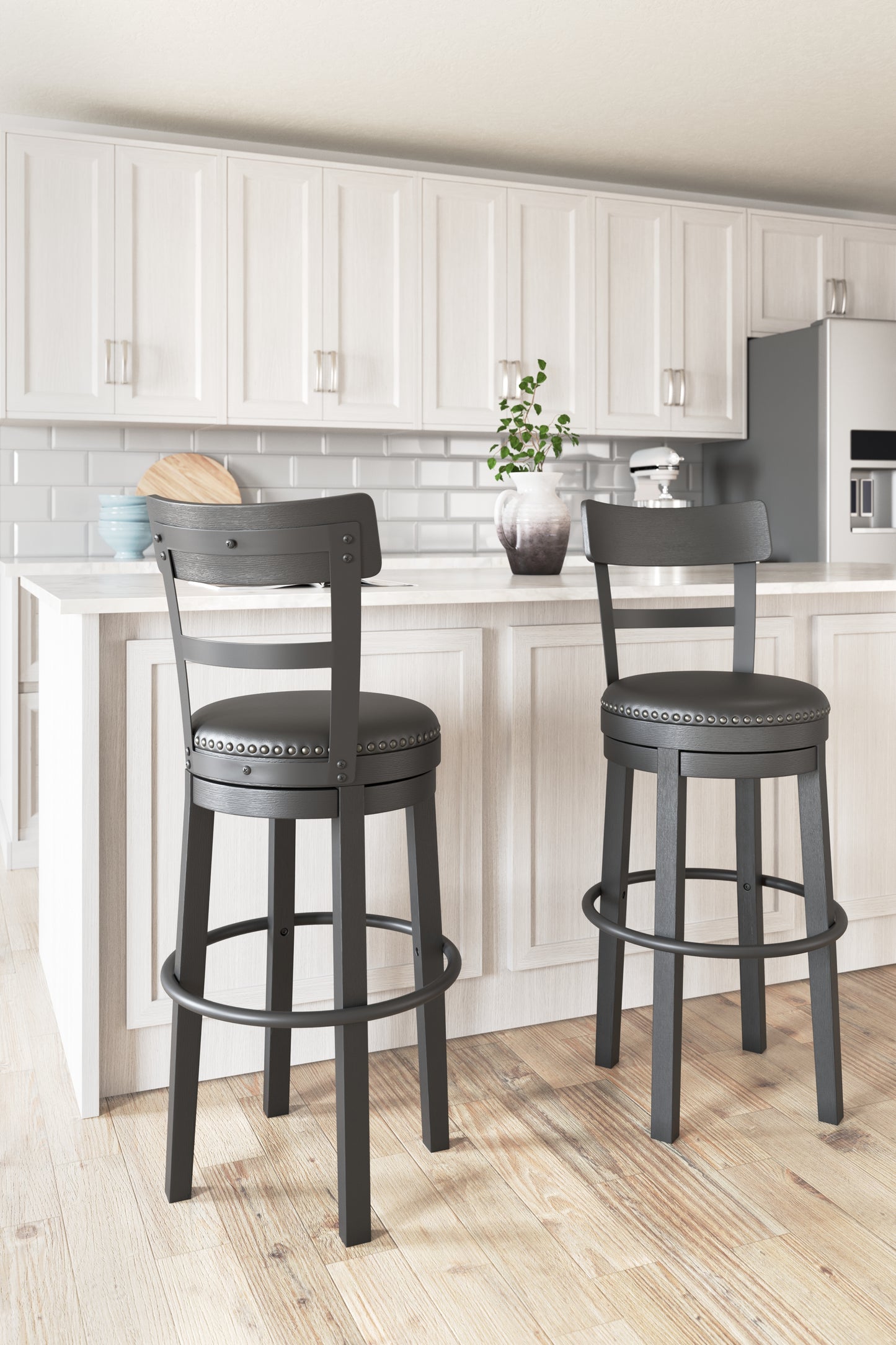 The Furniture Outlets - Ashley Furniture - Valebeck Dining Room - Bar Height Bar Stool (Set of 2) / Multi - D546-630X2