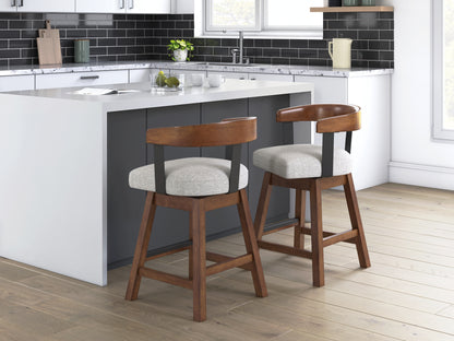 The Furniture Outlets - Ashley Furniture - Ralene Dining Room - Counter Height Barstool (Set of 2) / Medium Brown - D594-224X2