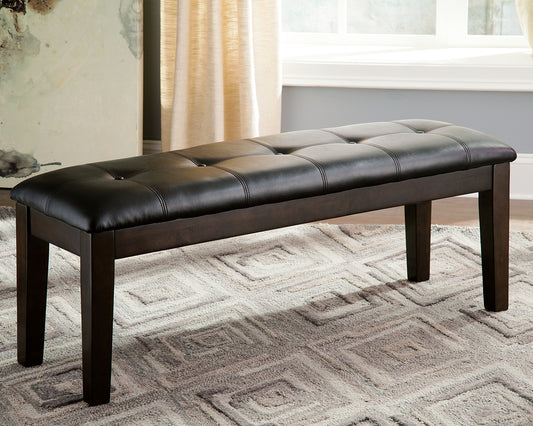 The Furniture Outlets - Ashley Furniture - Haddigan Dining Bench - Large UPH Dining Room Bench / Dark Brown / 50"W x 16"D x 19"H - D596-00