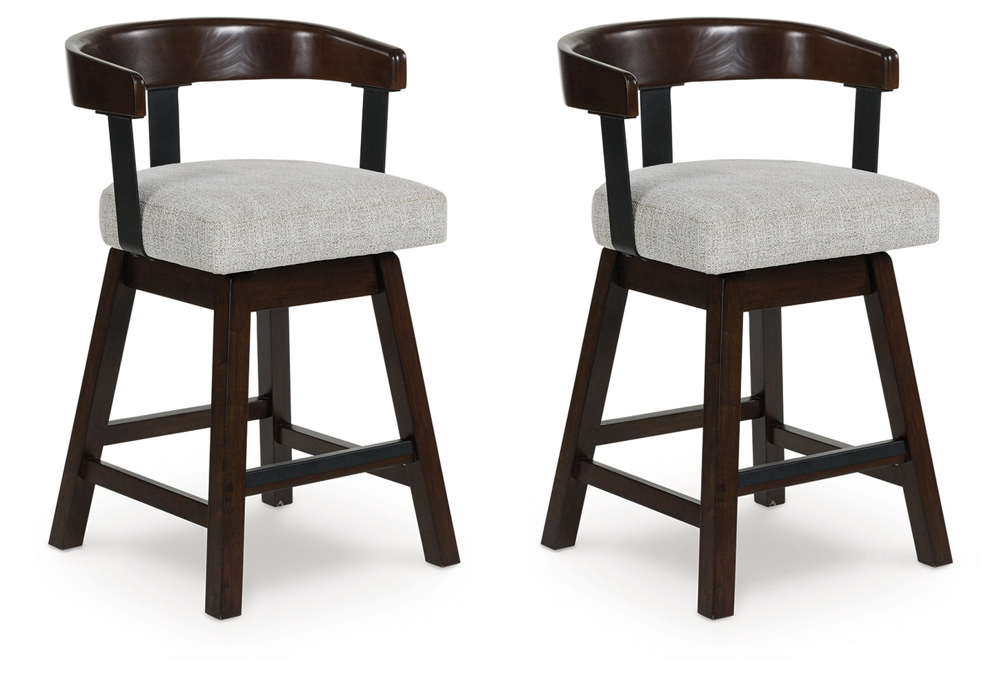 The Furniture Outlets - Ashley Furniture - Haddigan Dining Room - Counter Height Barstool (Set of 2) / Dark Brown - D596-224X2