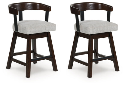 The Furniture Outlets - Ashley Furniture - Haddigan Dining Room - Counter Height Barstool (Set of 2) / Dark Brown - D596-224X2