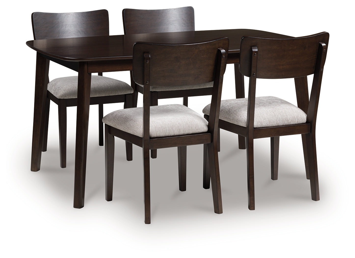 The Furniture Outlets - Ashley Furniture - Mallenette Dining Table and 4 Chairs (Set of 5) - Dining Room Table Set (5/CN) / Merlot - PCD607-225