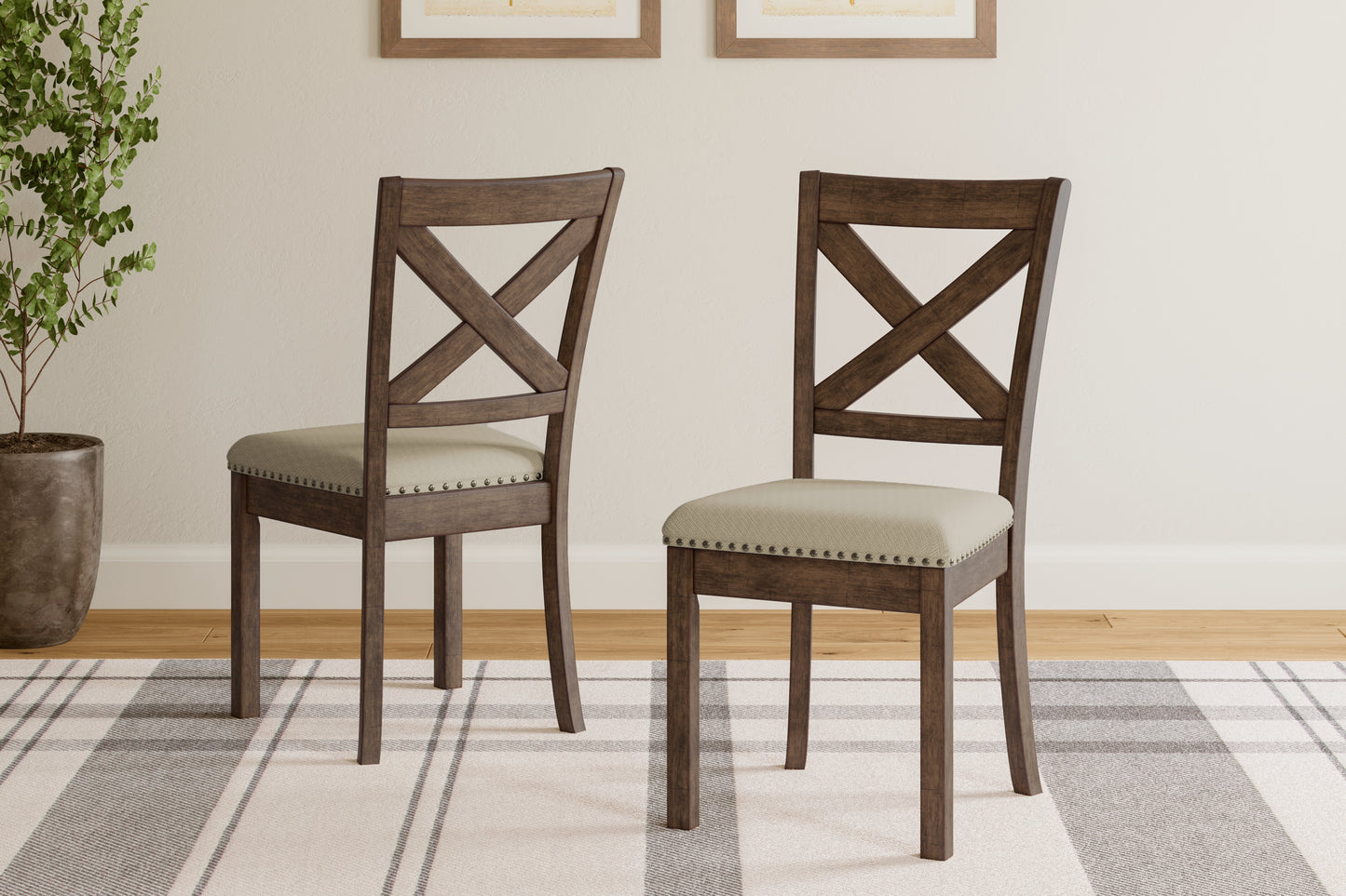 The Furniture Outlets - Ashley Furniture - Moriville Dining Room - Dining Chair (Set of 2) / Beige - D631-01X2