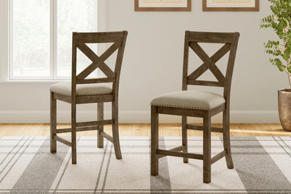The Furniture Outlets - Ashley Furniture - Moriville Dining Room - Counter Height Bar Stool (Set of 2) / Beige - D631-124X2