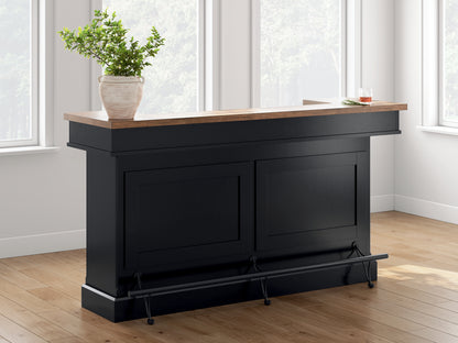 The Furniture Outlets - Ashley Furniture - Wildenauer 78" Bar - Bar / Brown/Black - D634-65