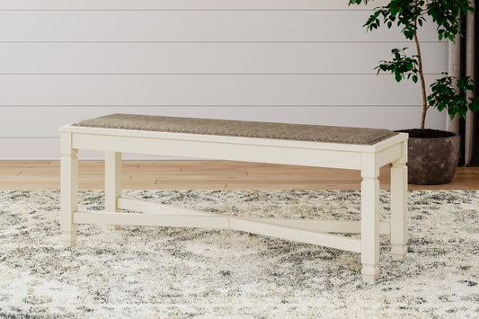 The Furniture Outlets - Ashley Furniture - Bolanburg Dining Bench - Large UPH Dining Room Bench / Two-tone / 50"W x 15"D x 20"H - D647-00